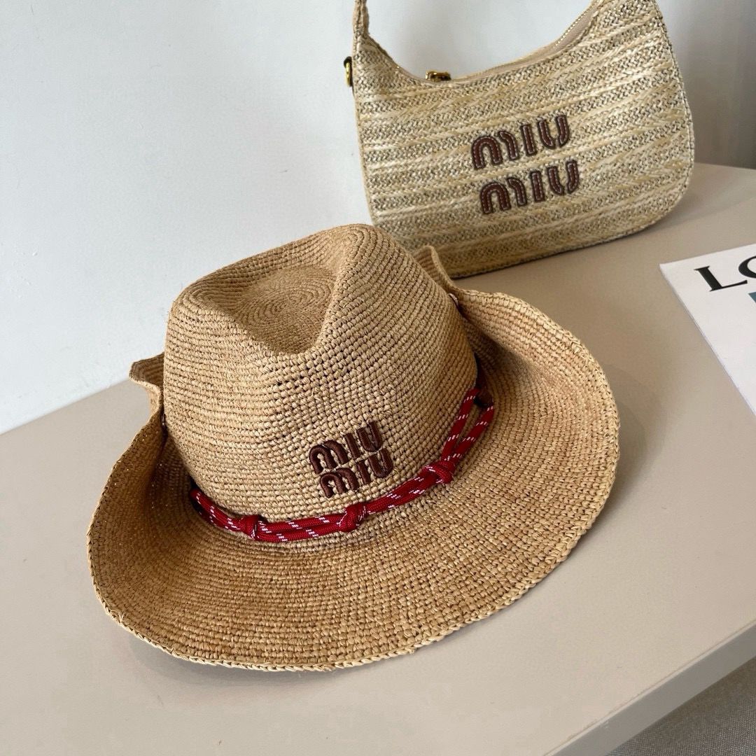 Raffia Hat Miu Miu