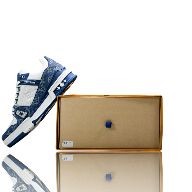 Louis Vuitton Trainer Low 'Monogram Denim White Blue'