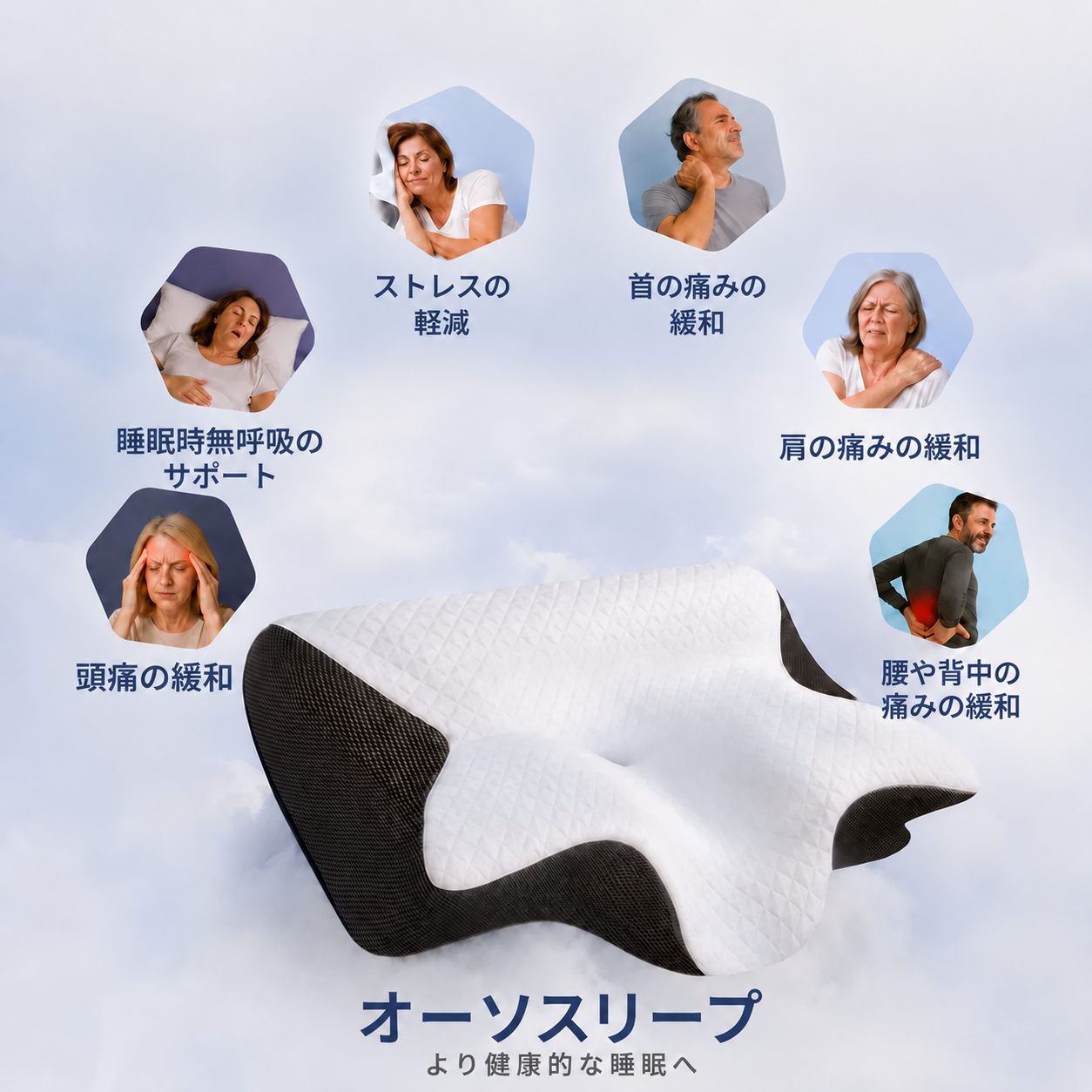 OrthoSleep™ – 頸椎サポート枕
