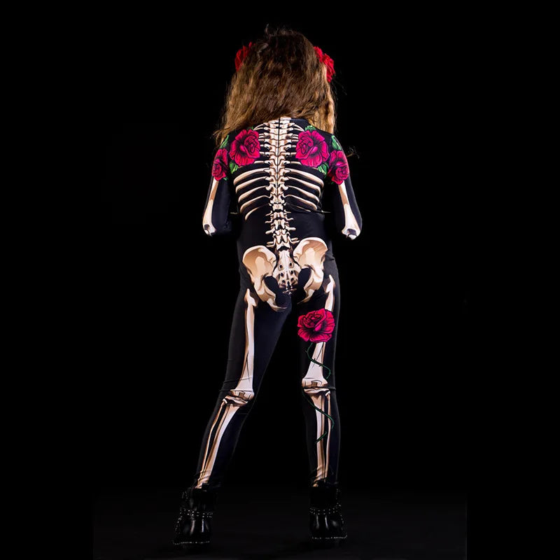 Fantasia Infantil Feminina Esqueleto Halloween