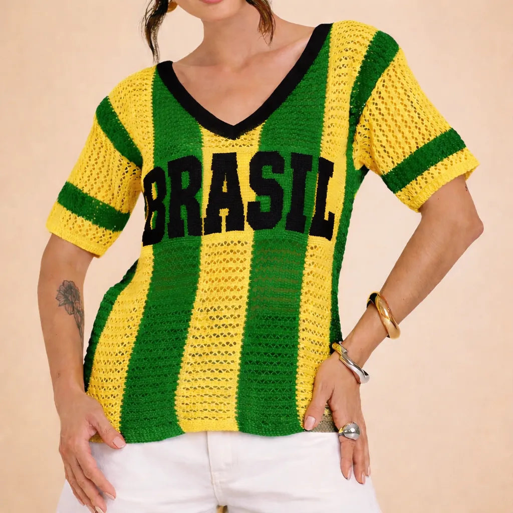 Blusa Brasil Tricot - Copa do Mundo
