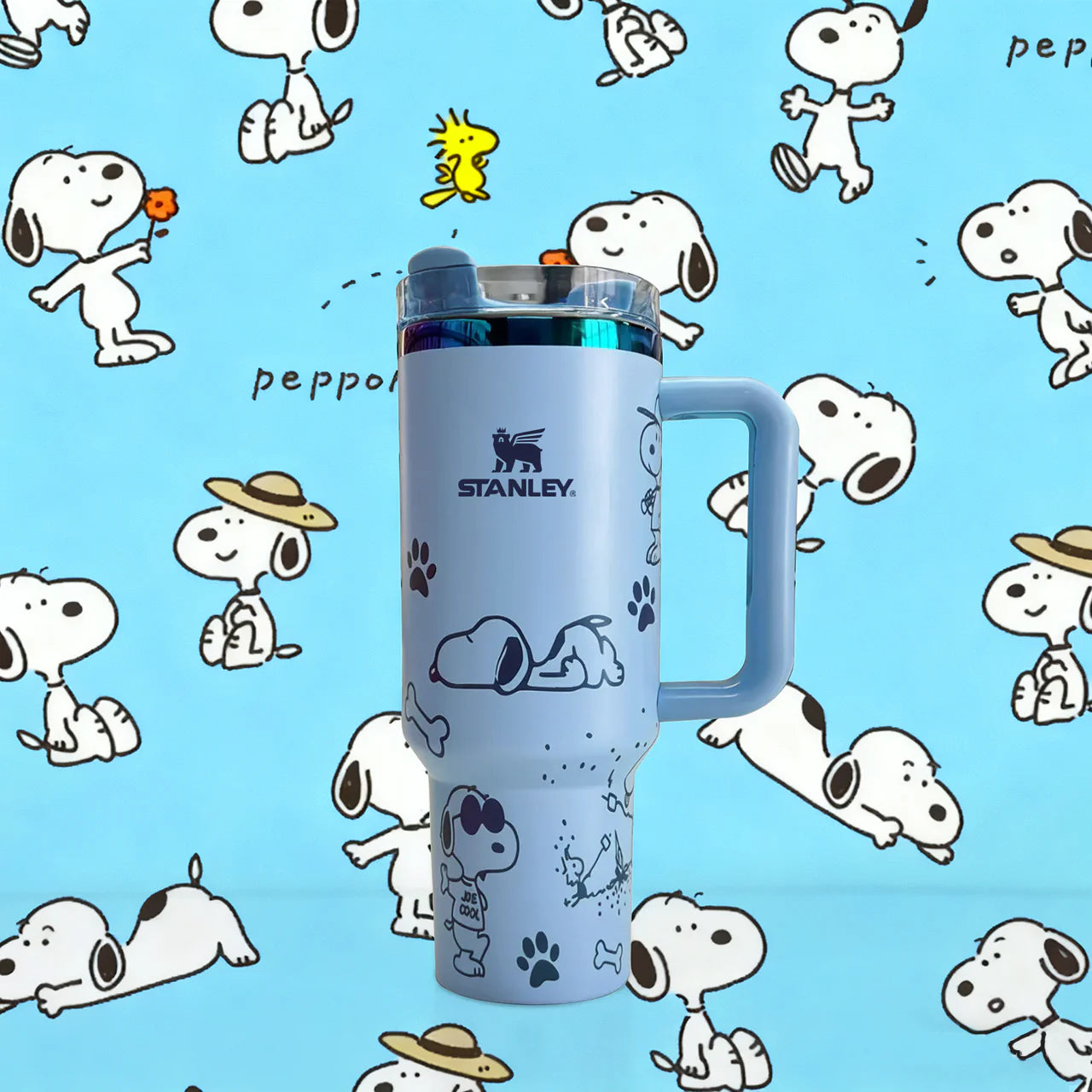 Copo Térmico Snoopy Tumbler 1,2L – Inox com Tampa Hermética