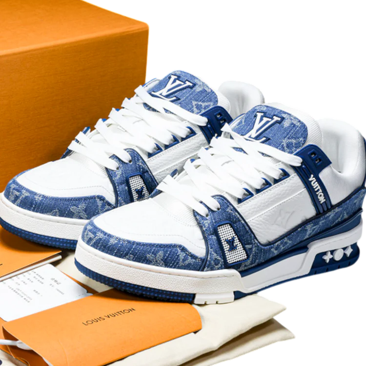 Louis Vuitton Trainer Low 'Monogram Denim White Blue'