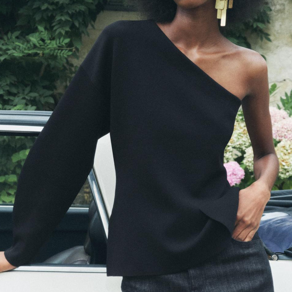 Blusa de Tricô Assimétrica Sienna