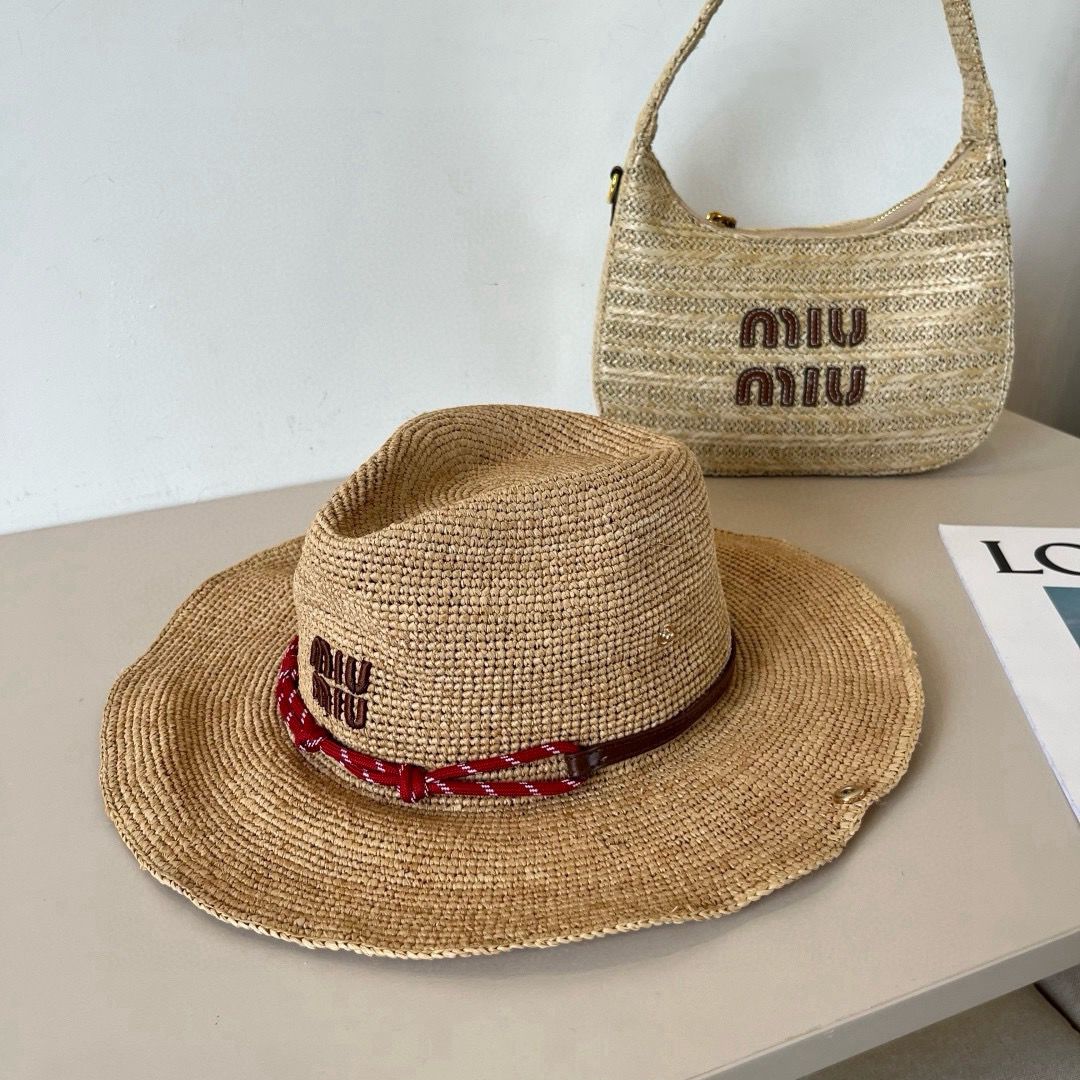 Raffia Hat Miu Miu