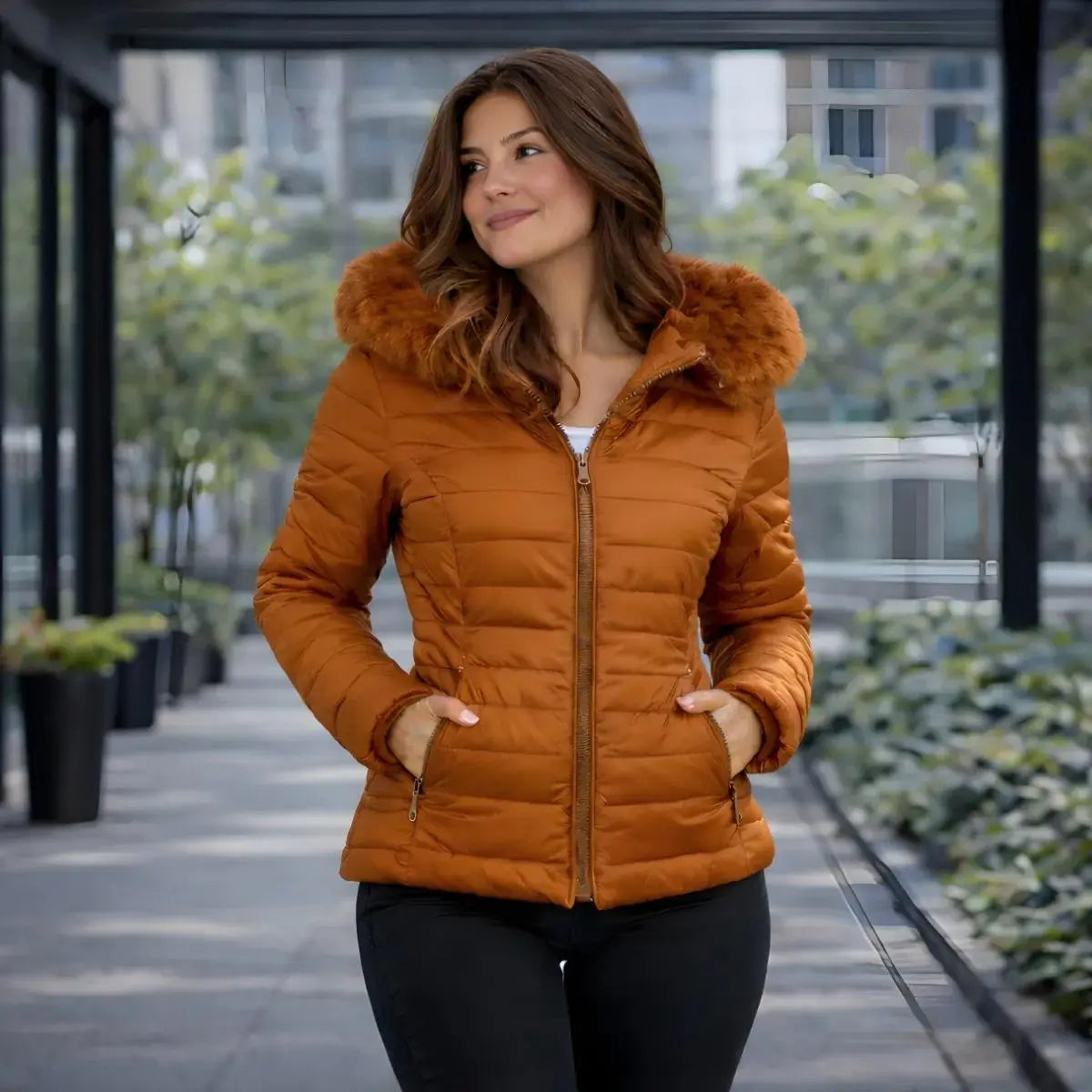 Jaqueta Blusa Feminina Puffer Forrada Impermeável Inverno