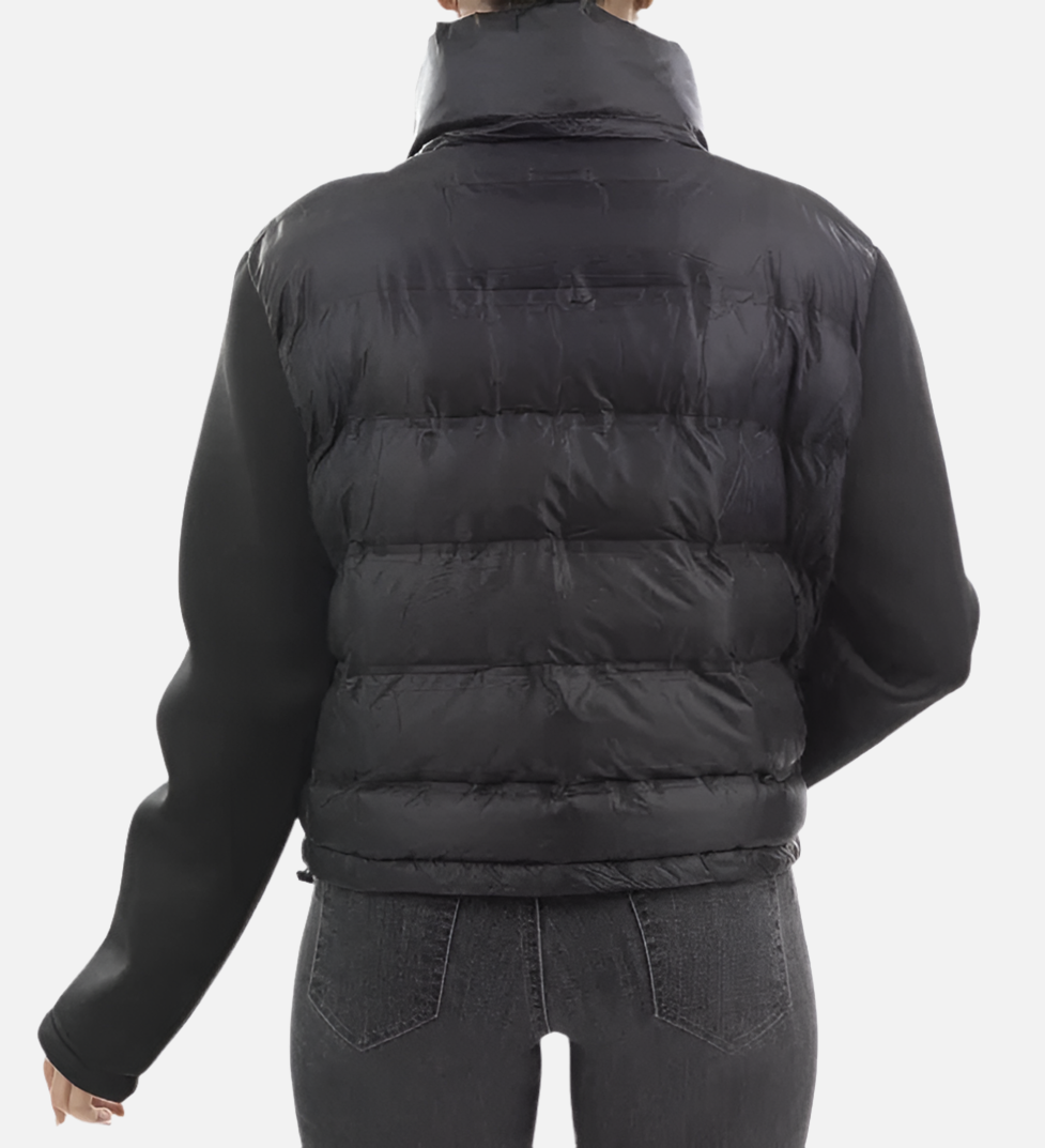 Jaqueta Puffer Tifany com gola alta, bolsos frontais e ajuste na barra. Estilo e conforto do PP ao G.

