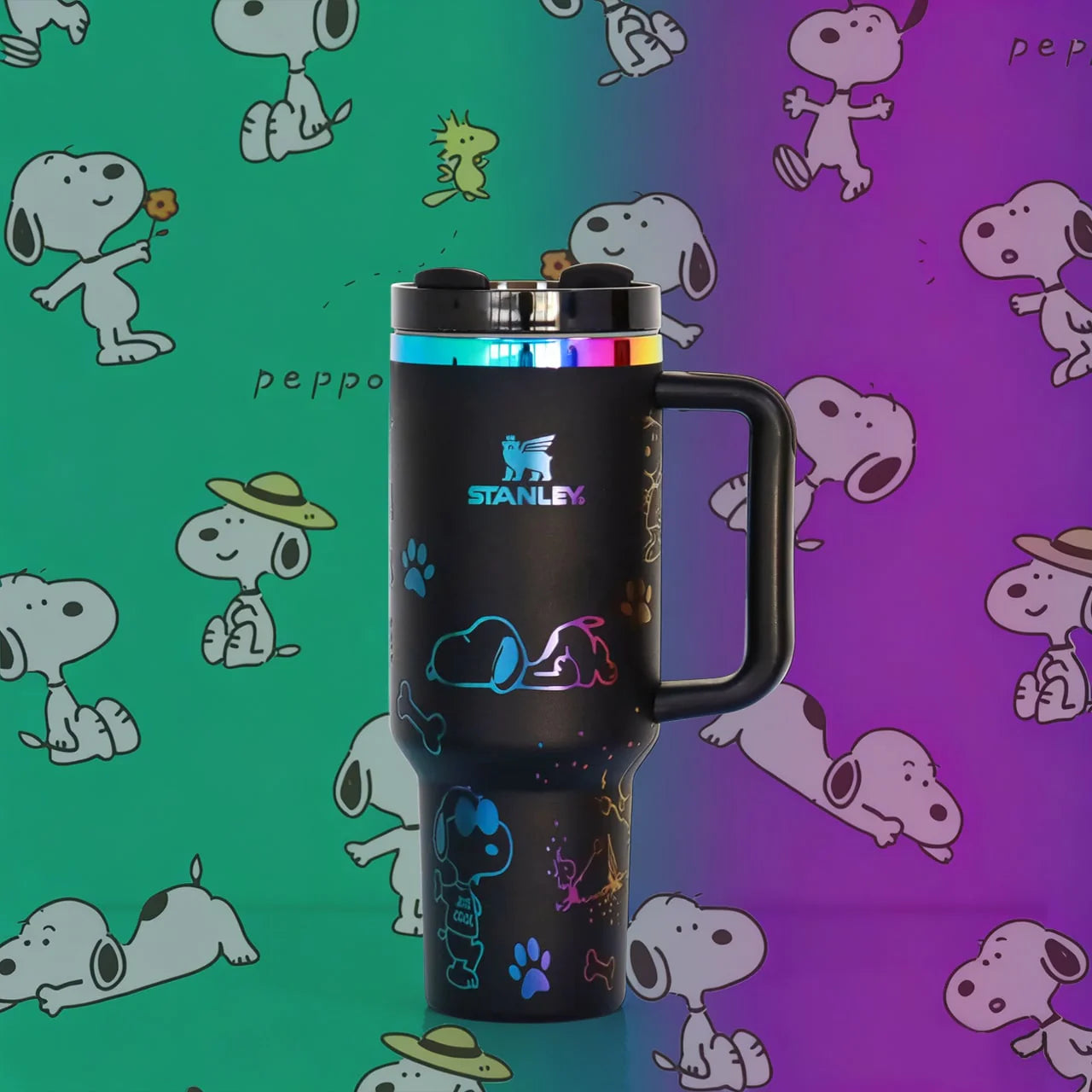 Copo Térmico Snoopy Tumbler 1,2L – Inox com Tampa Hermética