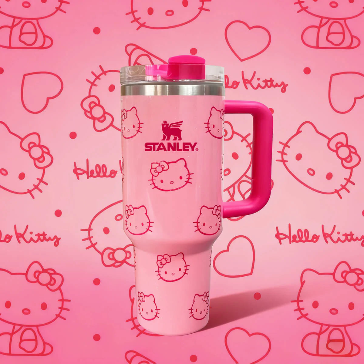 Copo Térmico Hello Kitty Tumbler 1,2L – Inox com Tampa Hermética