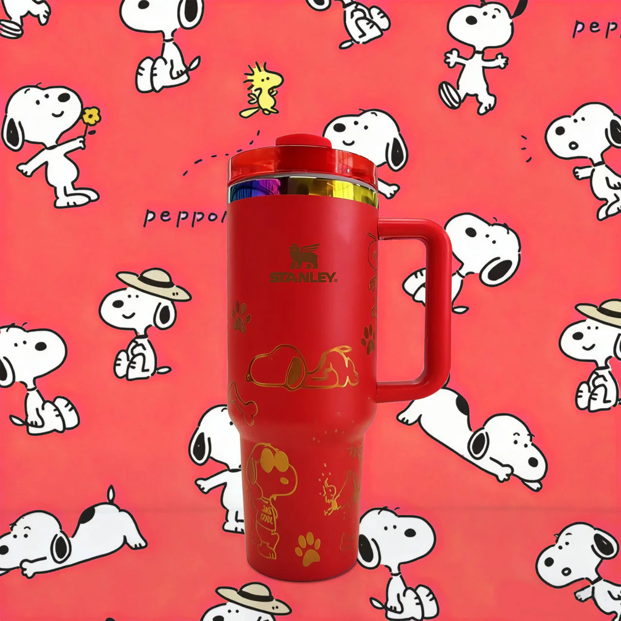 Copo Térmico Snoopy Tumbler 1,2L – Inox com Tampa Hermética