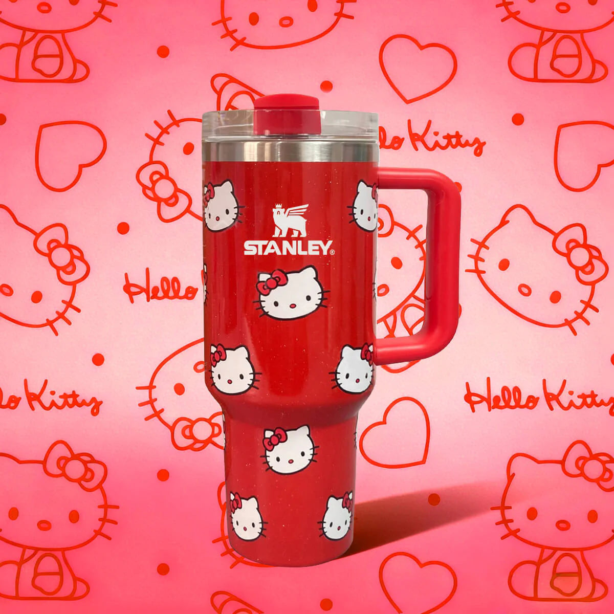 Copo Térmico Hello Kitty Tumbler 1,2L – Inox com Tampa Hermética